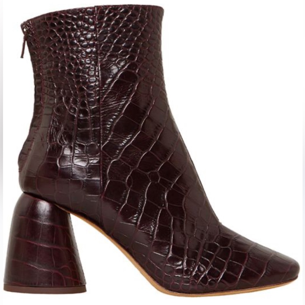 ELLERY sacred brown croc leather ankle boots 36 $850